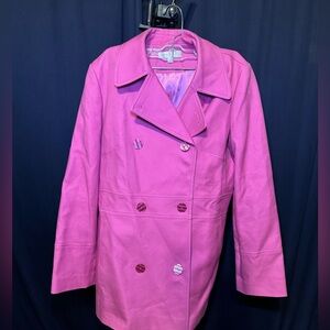 Y2K pink peacoat jacket